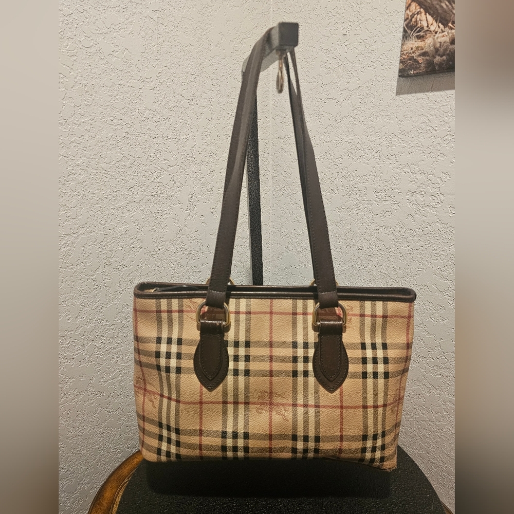 Authentic Preowned Burberry Classic Haymart Check Coated Canvas/leather